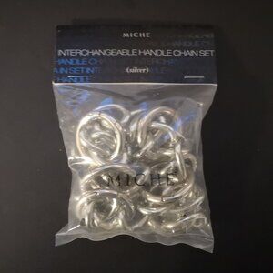 NIP Miche Interchangeable Handle Chain Set in Silver Tone Set of 4